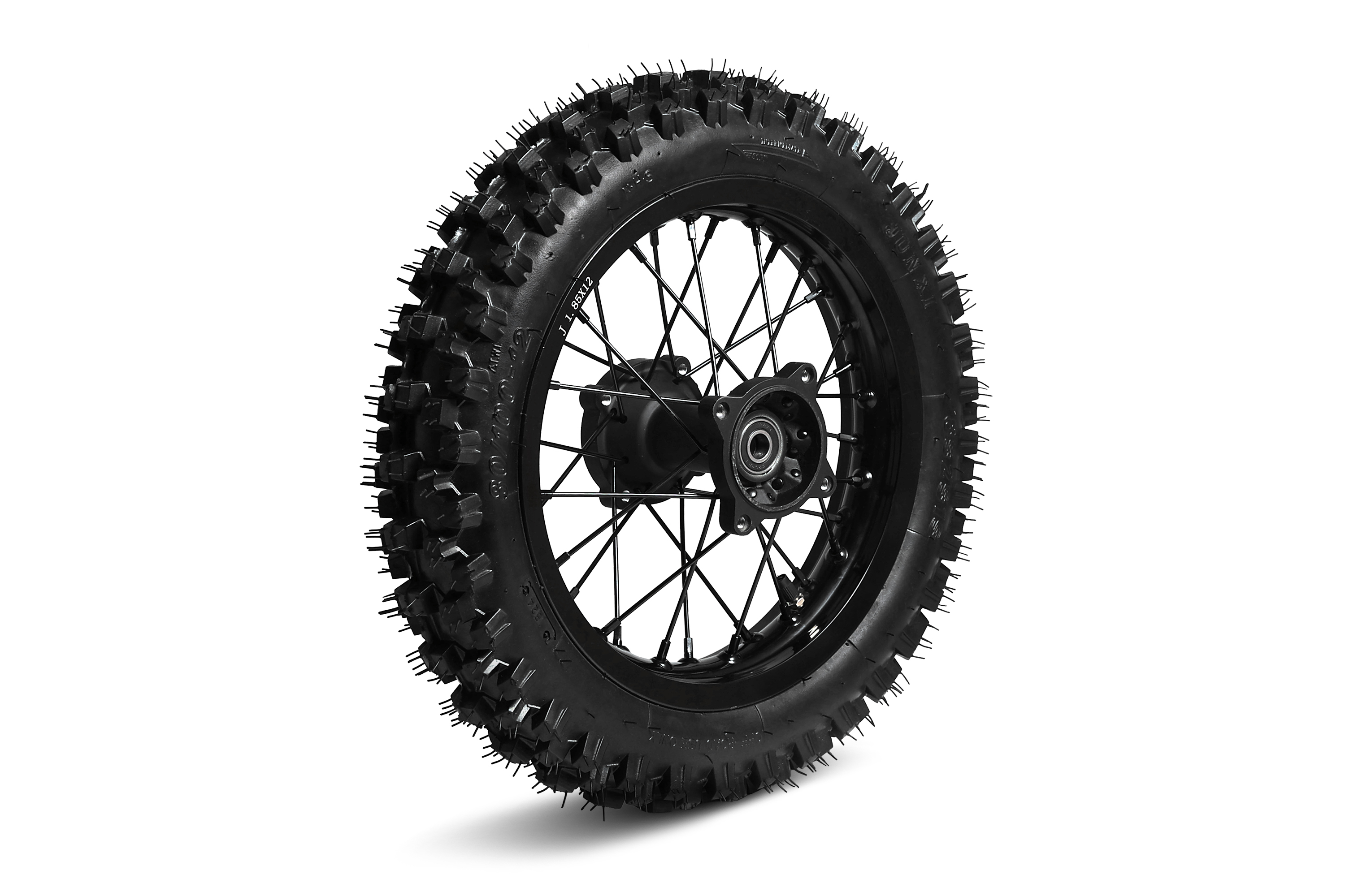 Колесо в сборе заднее для питбайка R 12 (алюминиевое) ось 15мм (без звезды и торм.диска)