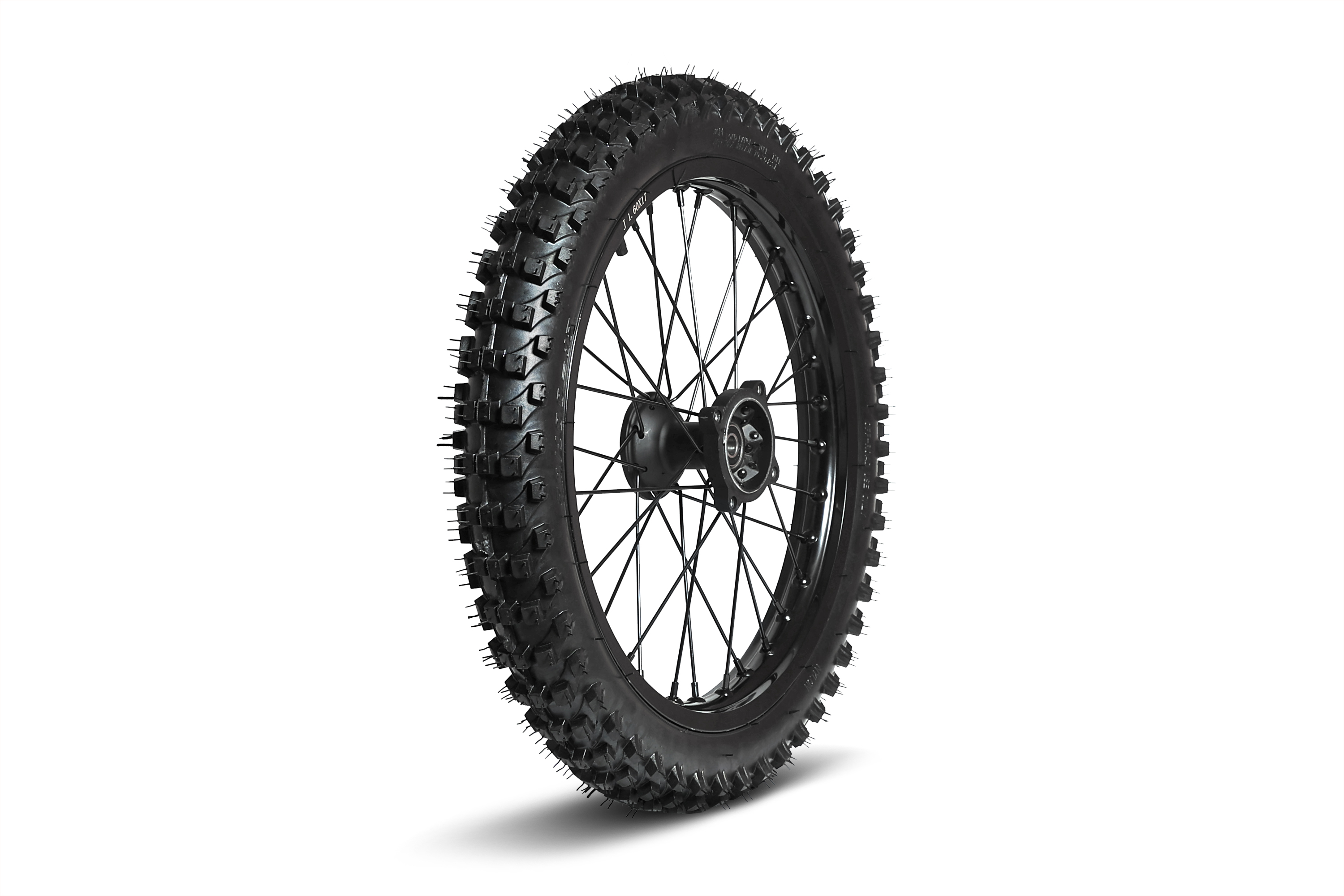 Колесо в сборе переднее для питбайка R 17 (алюминиевое) ось 15мм (без торм.диска)