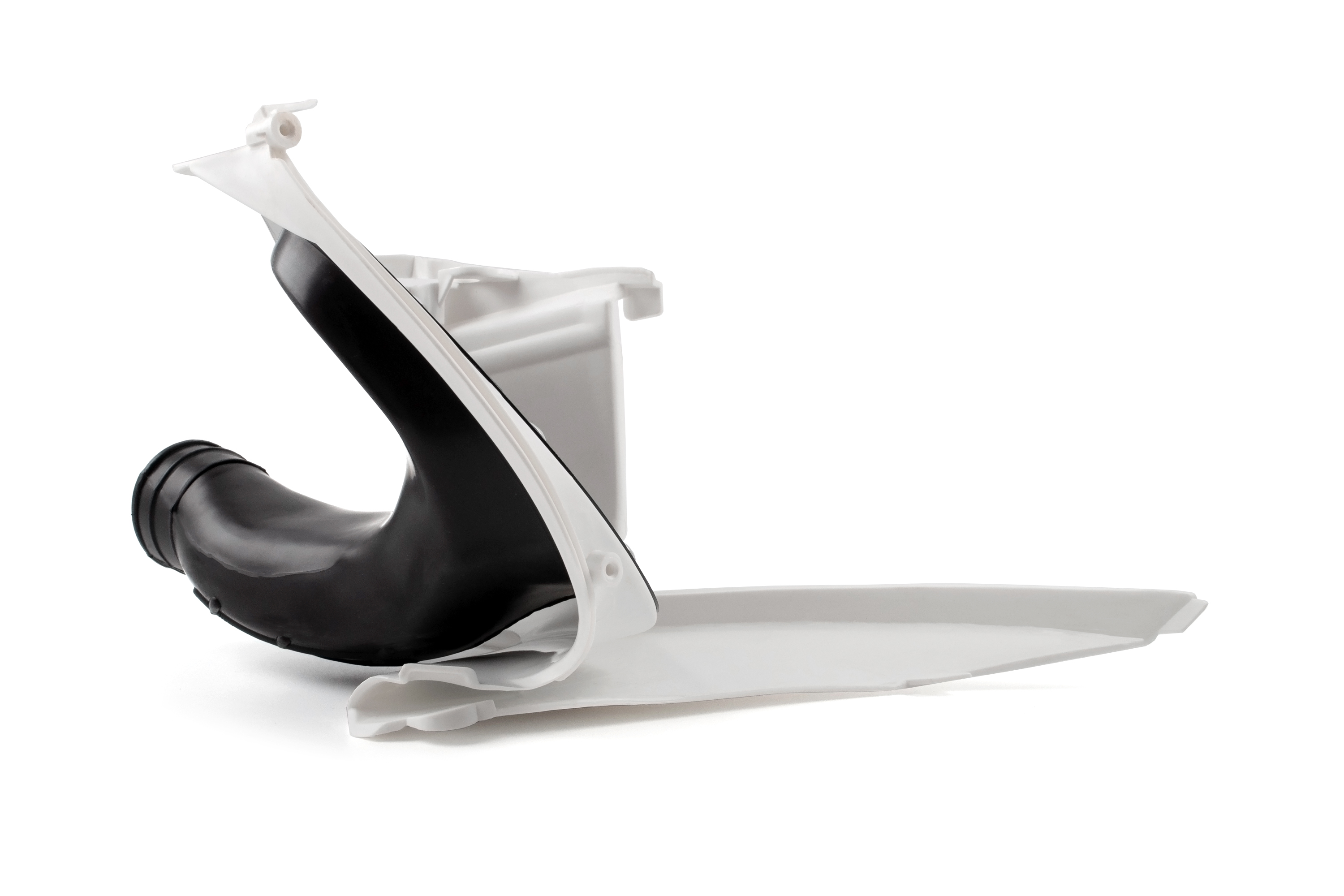 Корпус воздушного фильтра с патрубком белый BRZ X5 /Kayo K1/ Rockot R5F-R5F/ Progasi Race Max