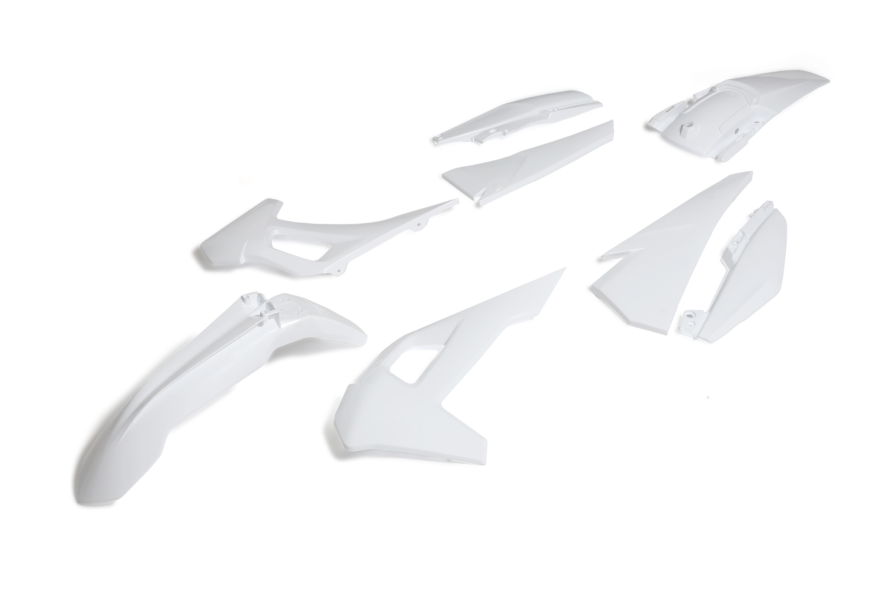 Комплект пластика для эндуро мотоцикла BRZ H6 (без фары) белый
