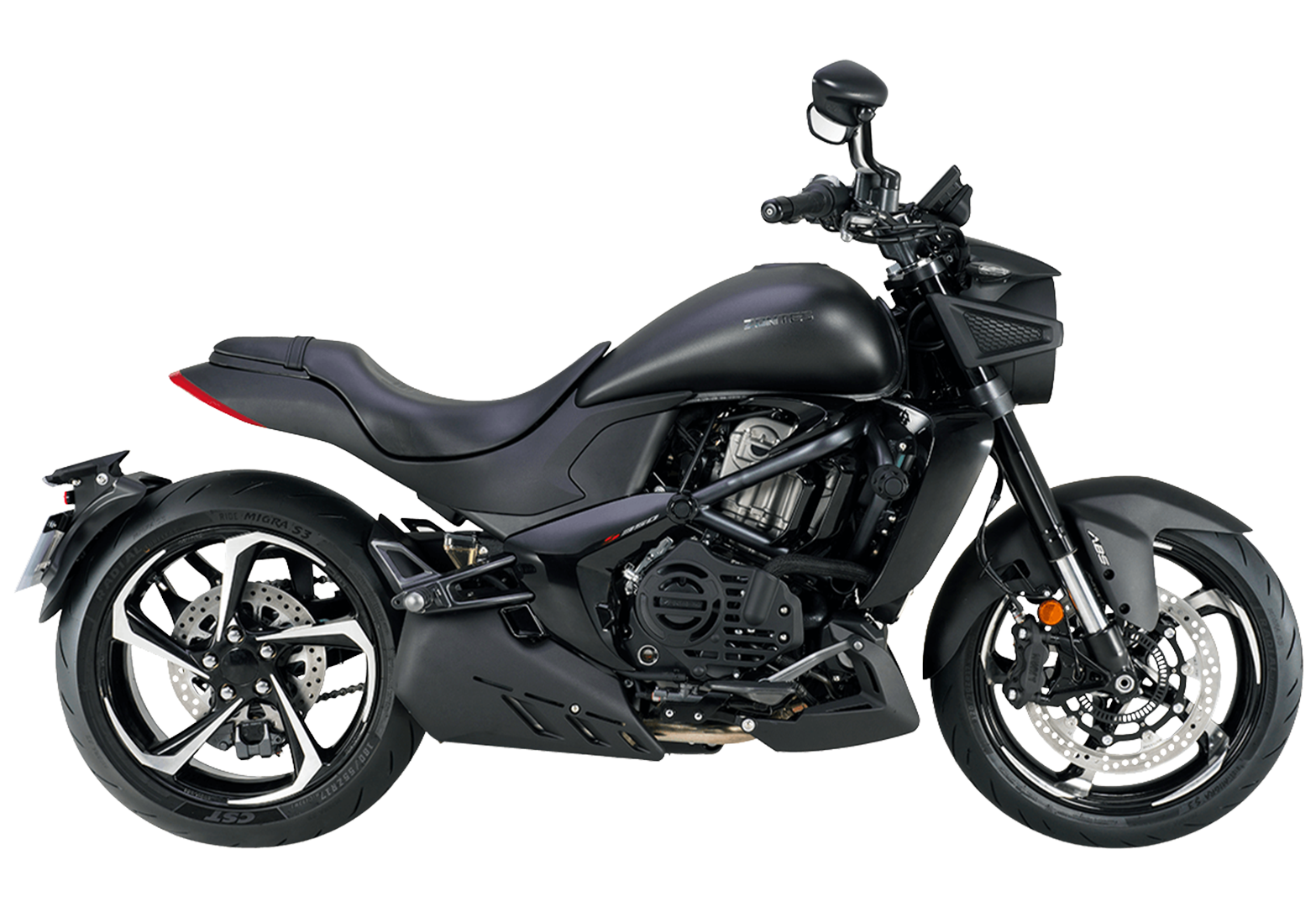 Мотоцикл ZONTES ZT350-S (4T ZT184MP EFI) 17/17 ПТС Черный