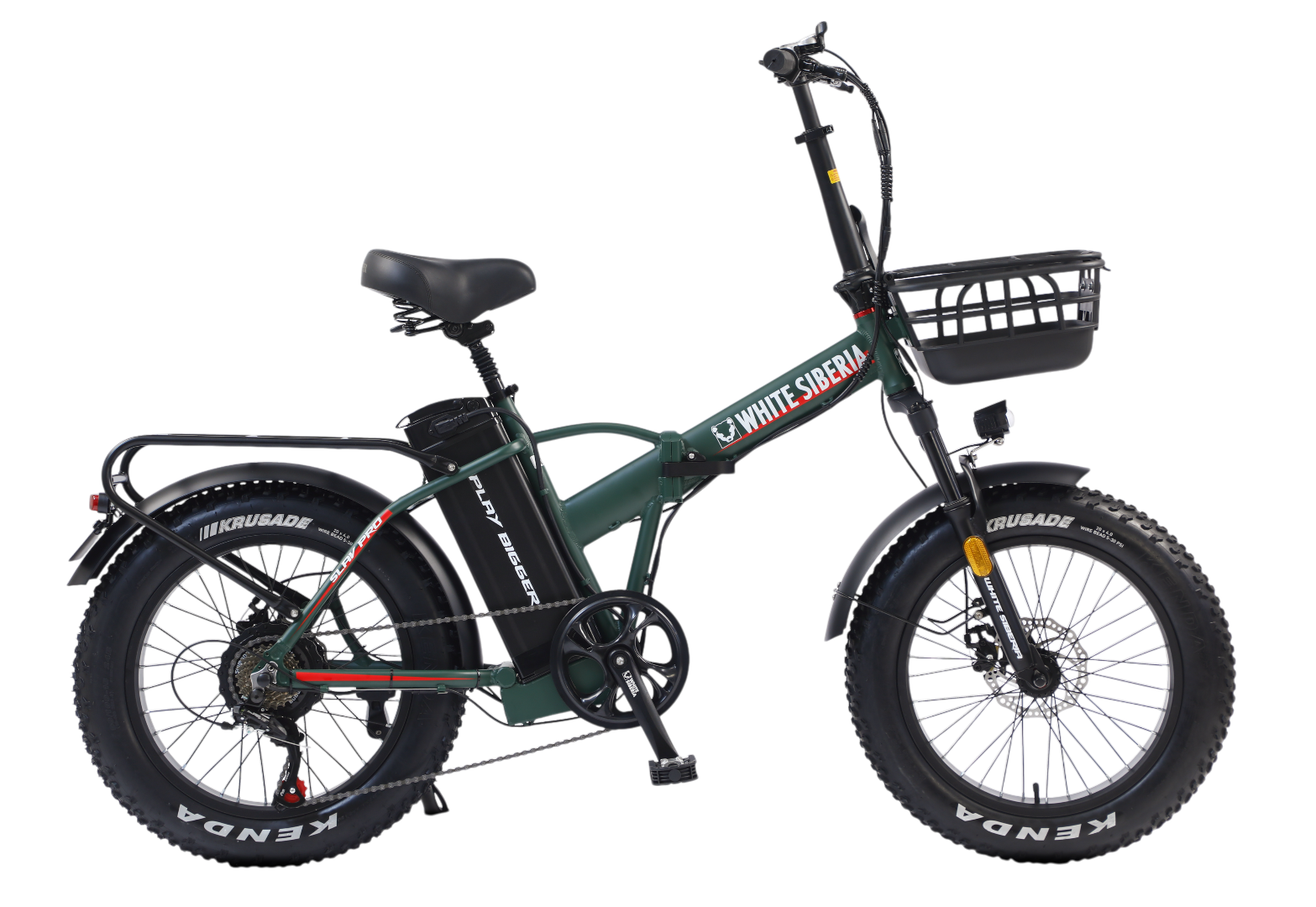 Электровелосипед WHITE SIBERIA SLAV PRO 1000W (матовый зеленый)