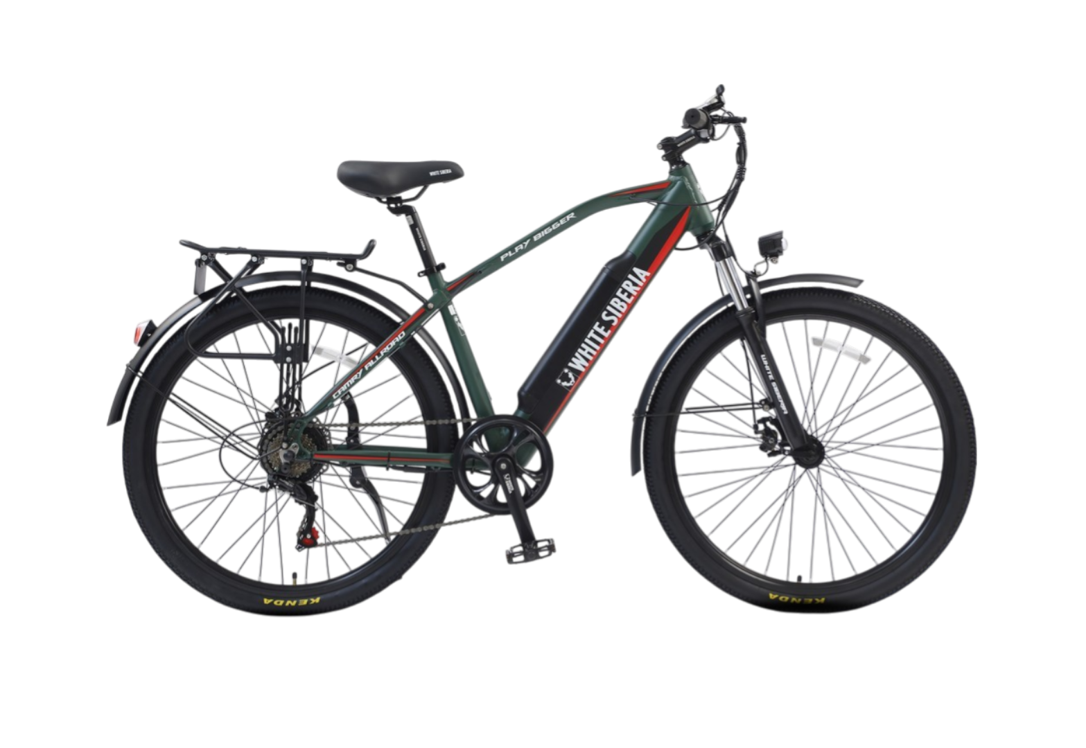 Электровелосипед WHITE SIBERIA CAMRY LIGHT 500W (матовый зеленый)