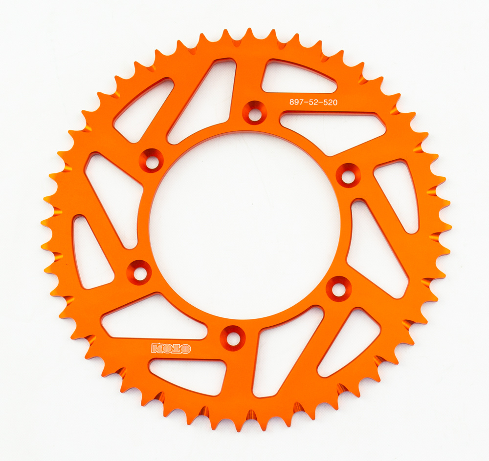 Звезда ведомая KTM (JTR 897) / 52T алюм. OTOM (6*150) оранжевая
