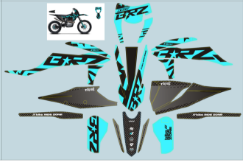 Комплект графики BRZ (k8 рама) бирюзовый