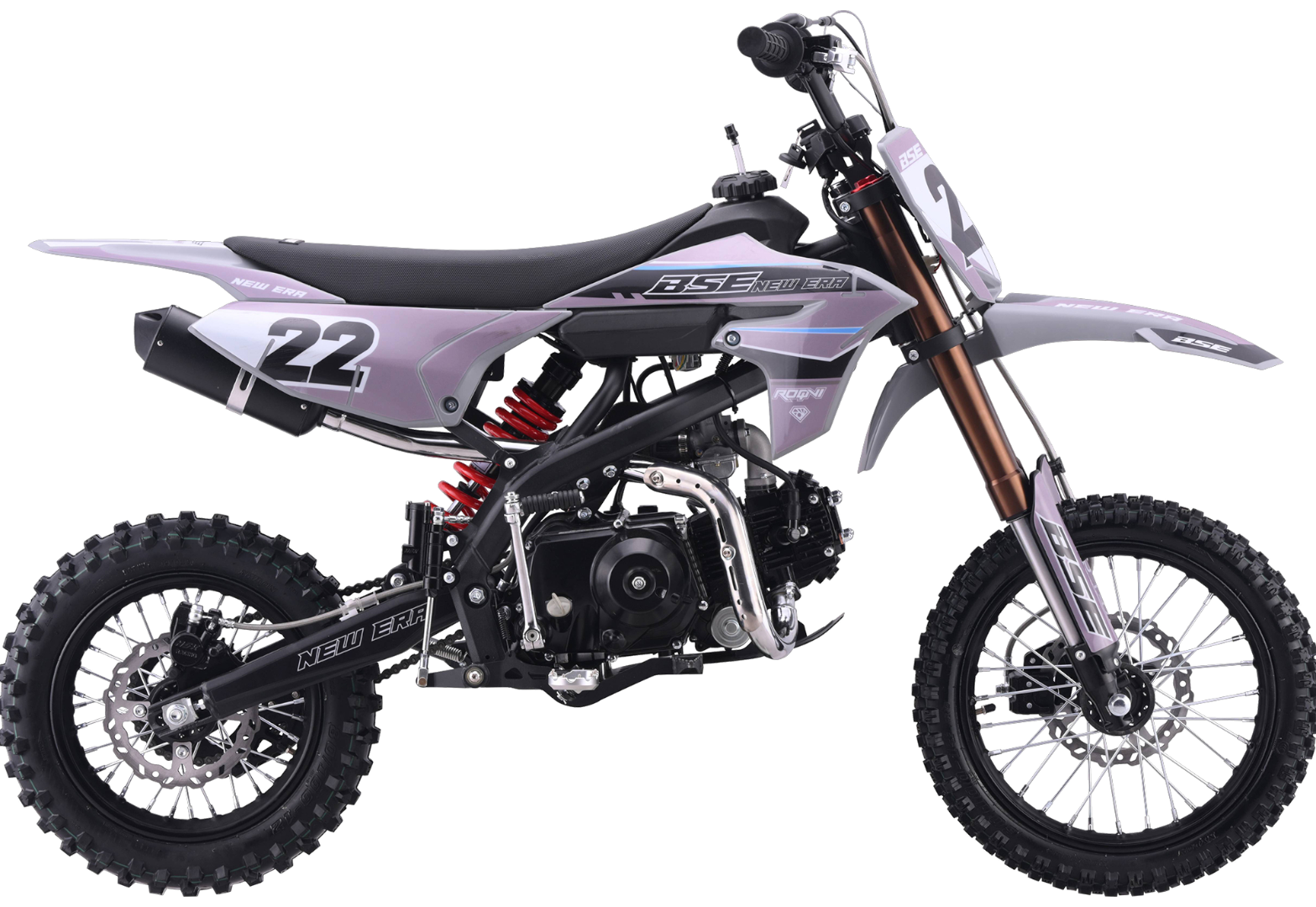 Питбайк BSE NEW ERA 110e 14/12 Grey Reed (Полуавтоматическая КПП)