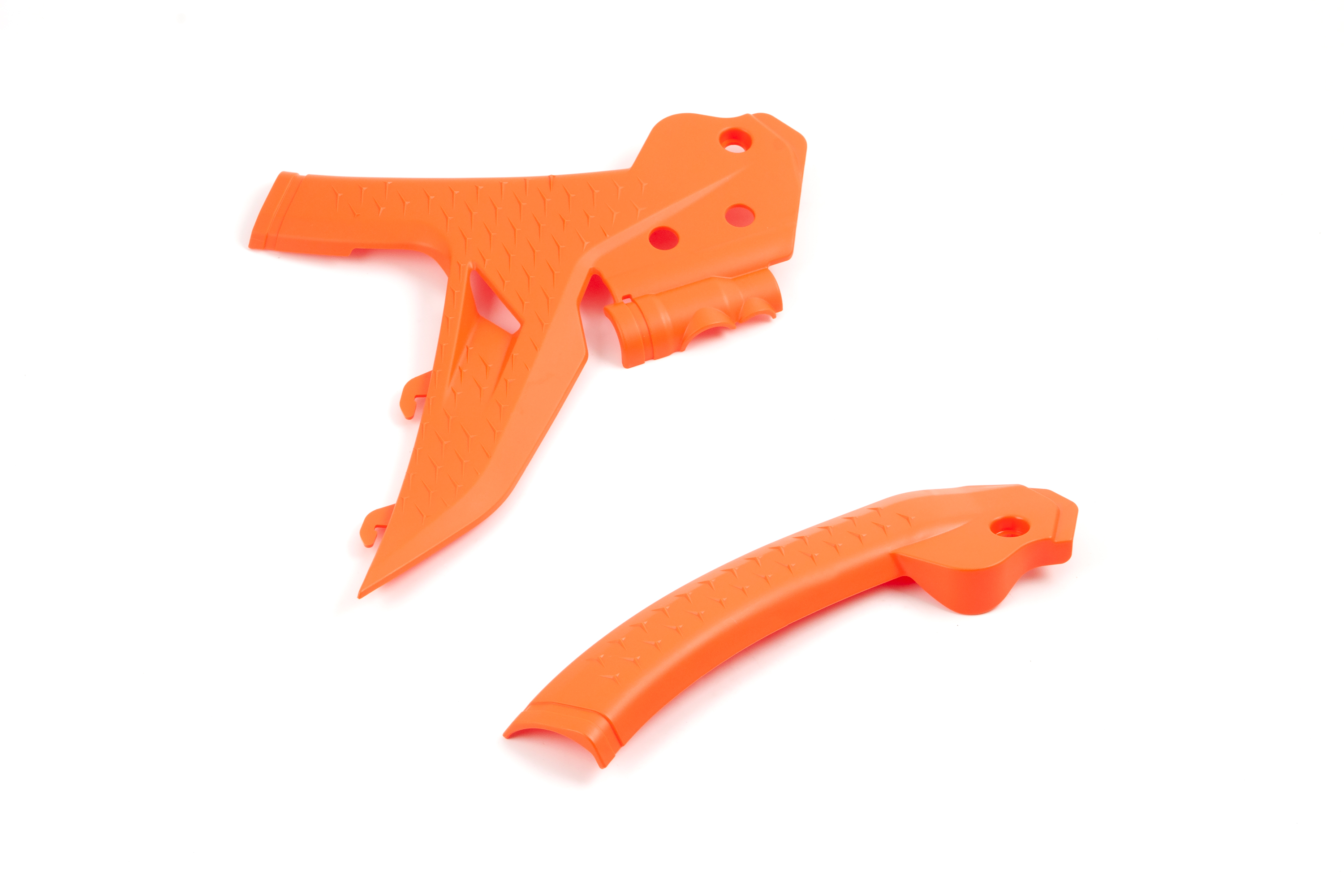 Защита рамы для эндуро мотоцикла тип KTM 2024-н.в (рама К10) оранжевая