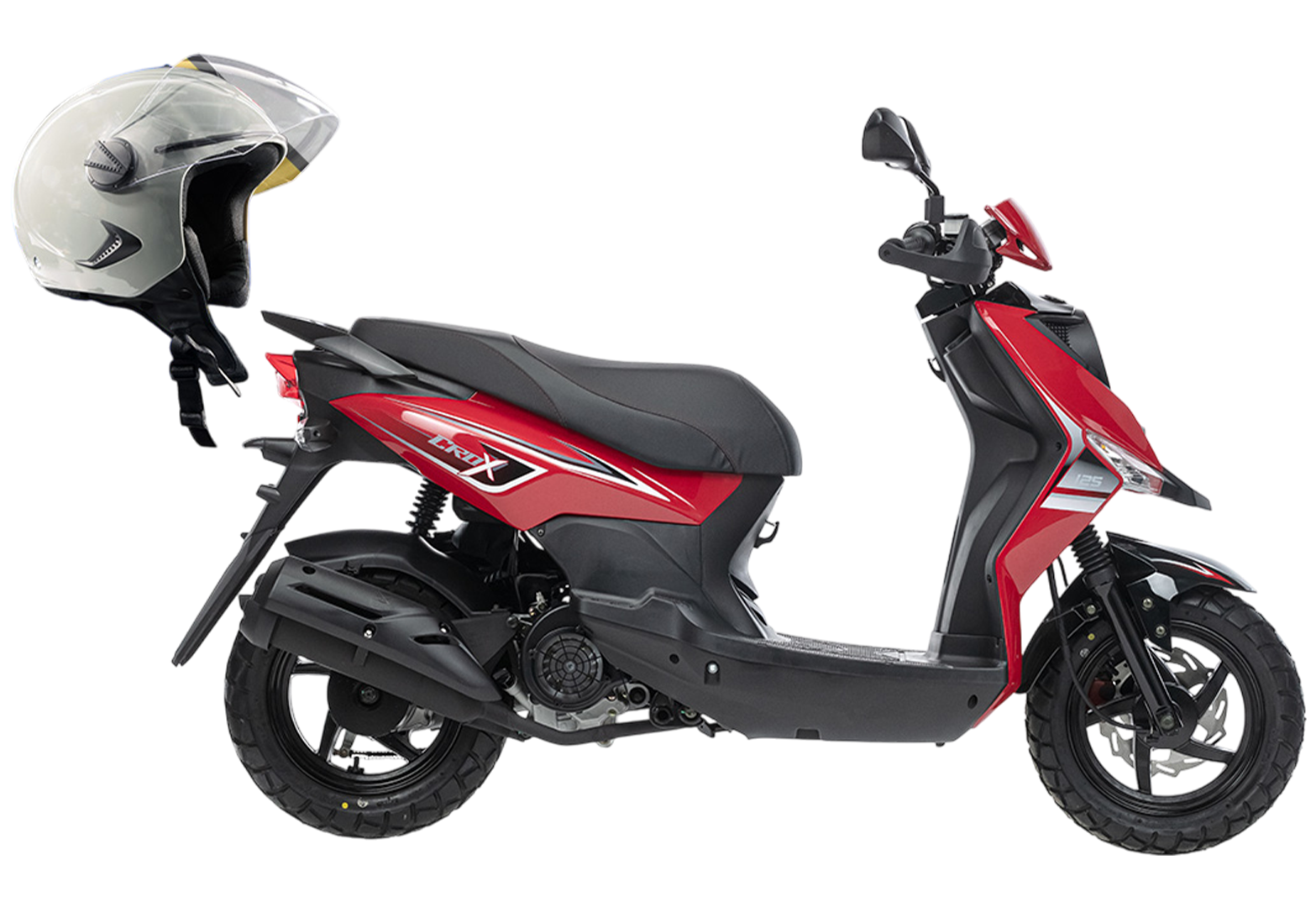 Скутер SYM CROX 125 Красный + мотошлем SYM серый