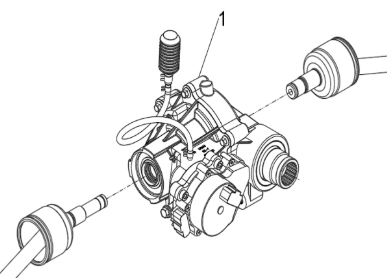 Передний дифференциал (редуктор) для квадроцикла BRC 1000 / QJMotor SFA 600 / SFA 1000