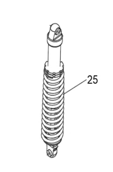 Задний амортизатор для квадроцикла BRC 1000 / QJMotor SFA 600 / SFA 1000