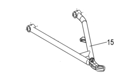 Передний левый нижний (F Under A-Arm L) рычаг повески в сборе для квадроцикла BRC 1000 / BRP 1000R