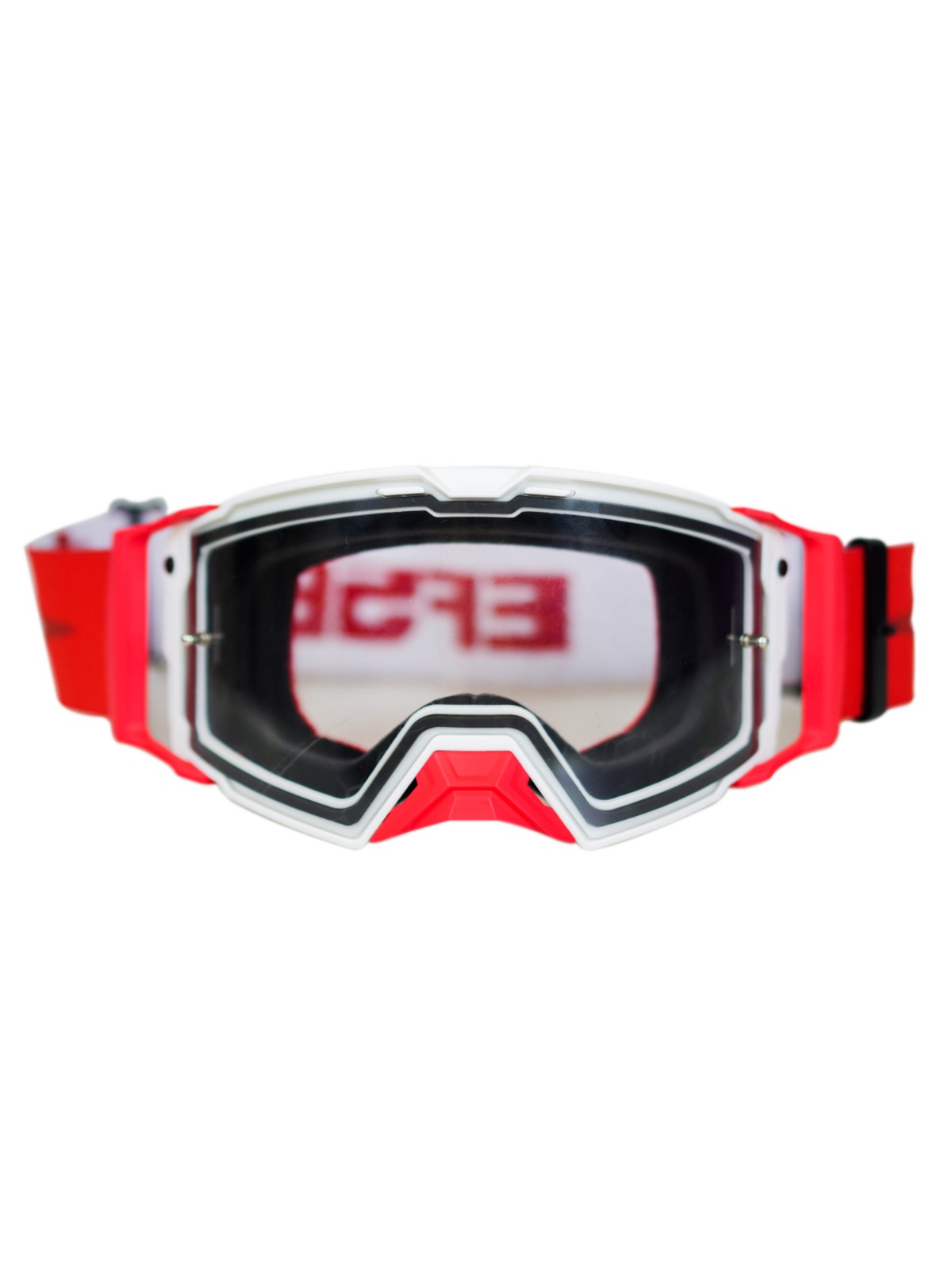 Кроссовые очки 101 HD (heavy duty) Белый/Красный