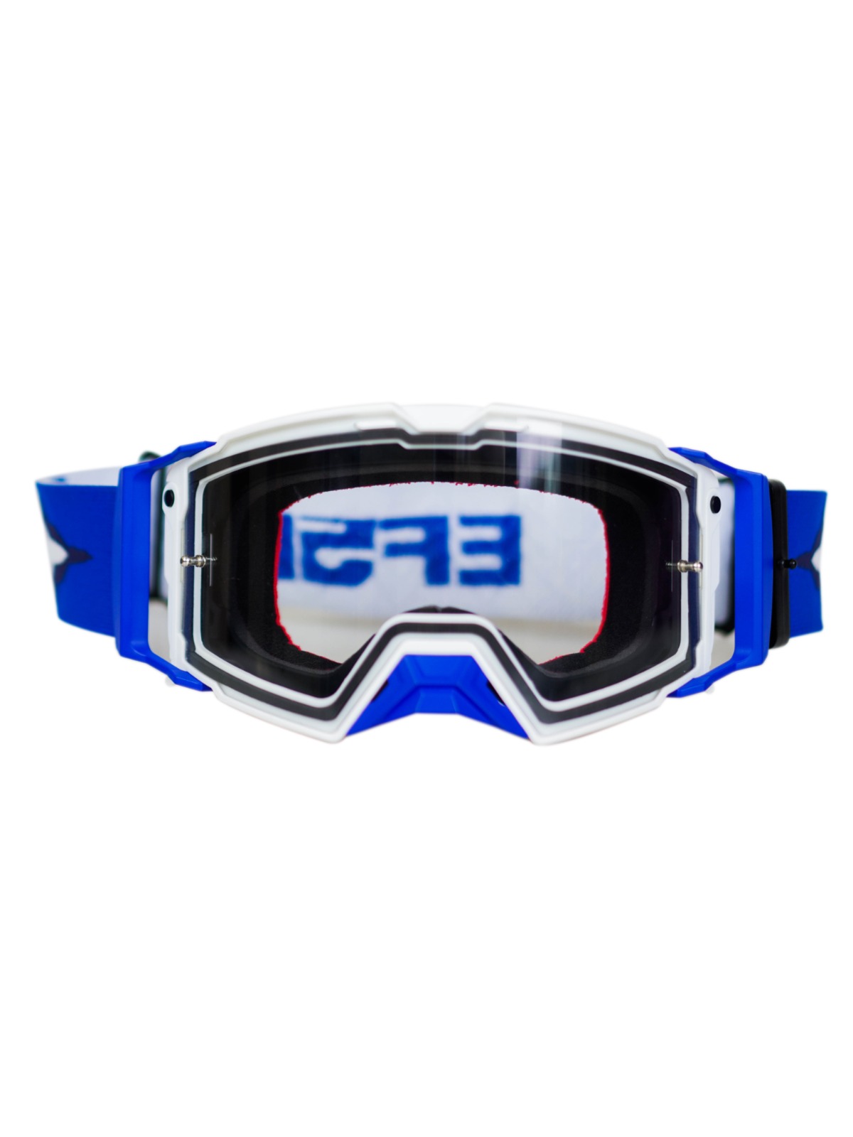 Кроссовые очки 101 HD (heavy duty) Белый/Синий