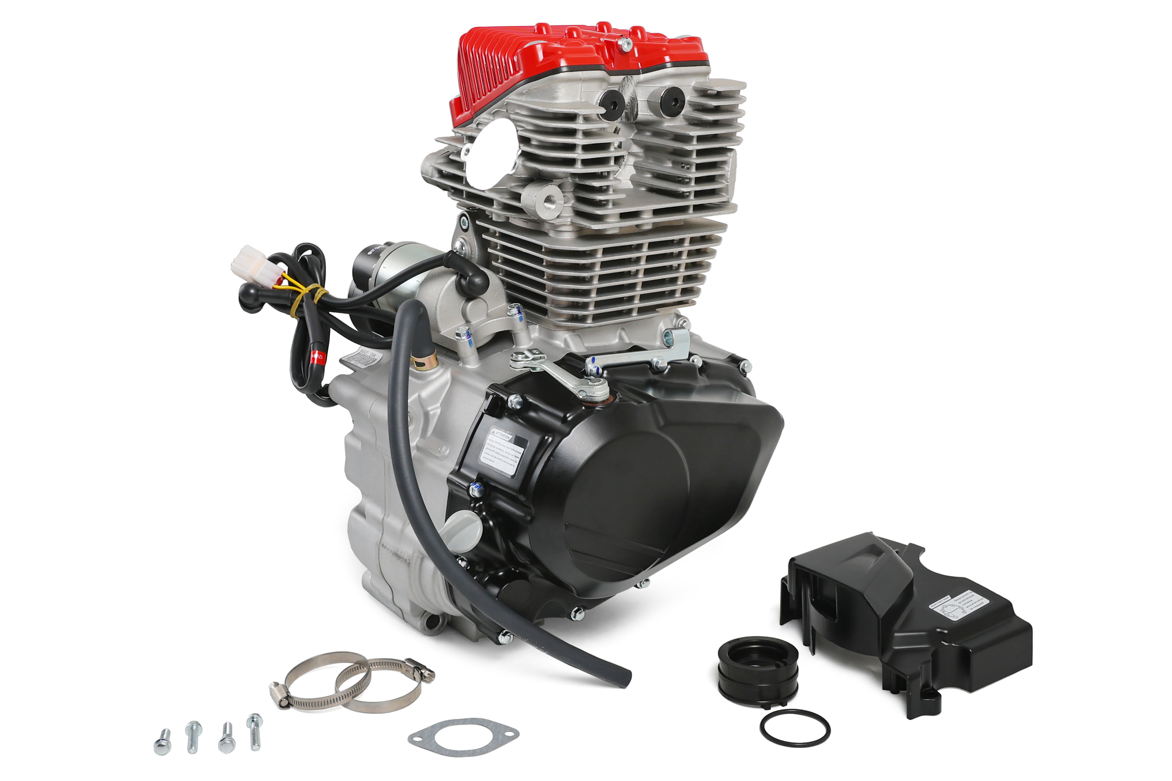Двигатель в сборе на мотоцикл ZS175-6 CB300-RL 4-х клапанный (300сс 4v)