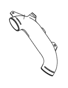 Переходной патрубок вентиляции вариатора для квадроцикла BRC 1000 / QJmoto SFA