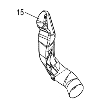 Выспускной патрубок вентиляции вариатора для квадроцикла BRC 1000 / QJmoto SFA