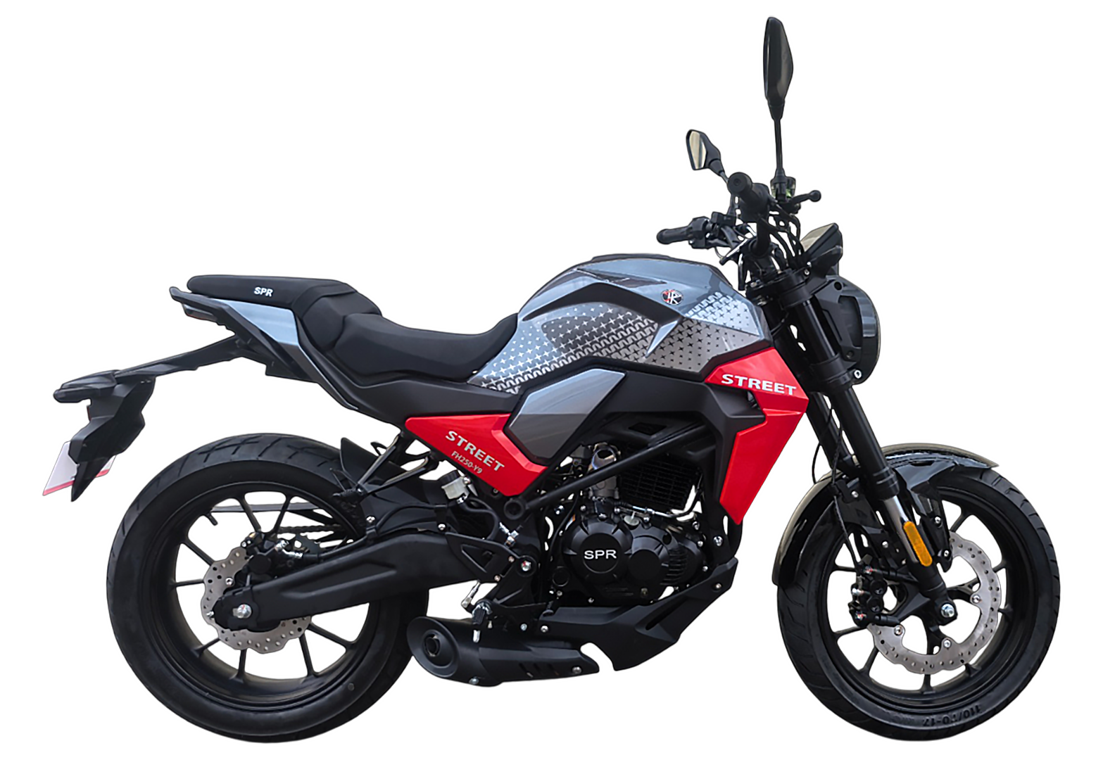 Мотоцикл дорожный SPRMOTORS STREET 250 (Серый/красный)