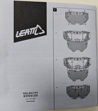 Инструкция очки Leatt 4.5