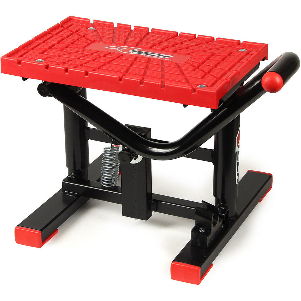 Подставка для кроссового мотоцикла с лифтом R-Tech красная