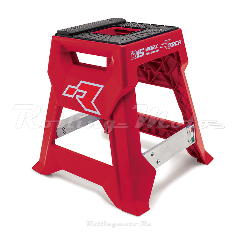 Подставка для кроссового мотоцикла пластиковая R-Tech R15 (до 230 кг, высота 43 см) красная