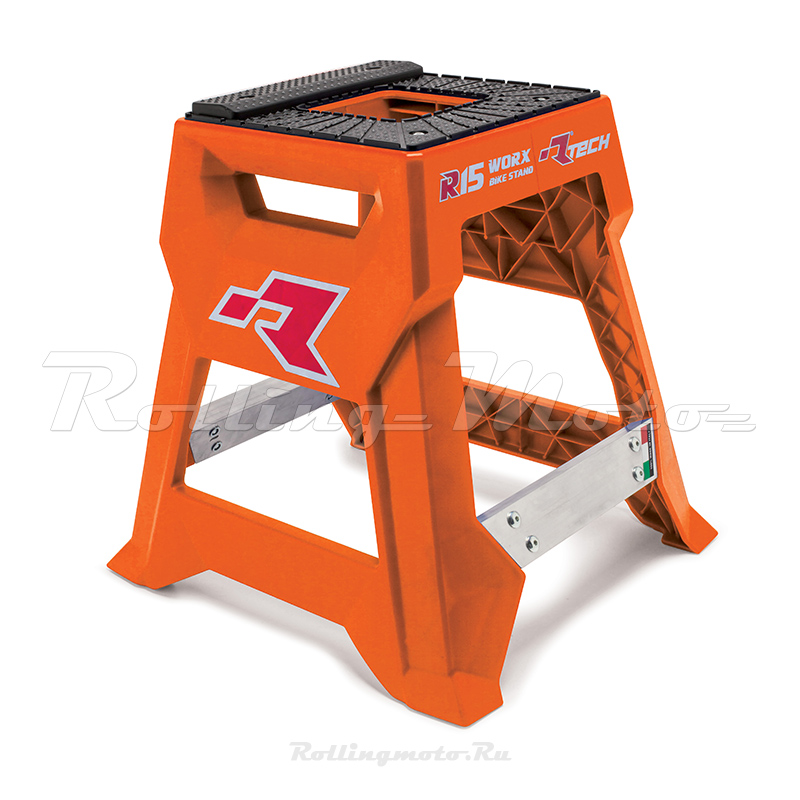 Подставка для кроссового мотоцикла пластиковая R-Tech R15 (до 230 кг, высота 43 см) оранжевая