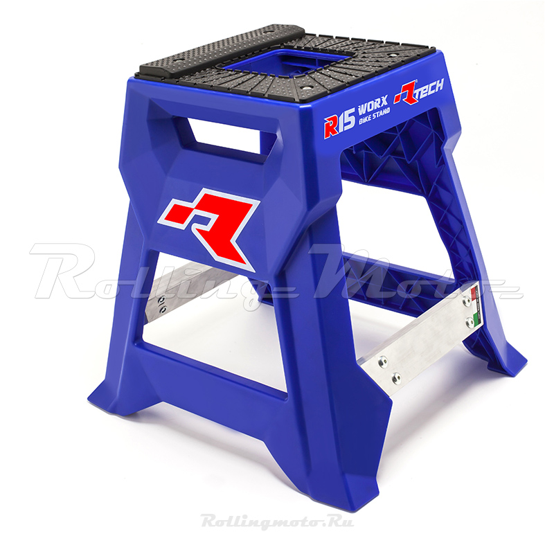 Подставка для кроссового мотоцикла пластиковая R-Tech R15 (до 230 кг, высота 43 см) синяя