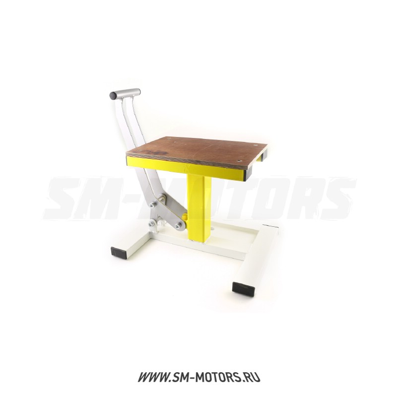 Подставка под кроссовый мотоцикл с лифтом (пр-во Россия) желтая