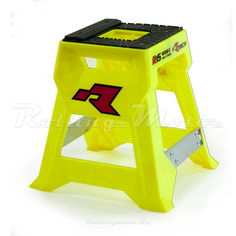 Подставка для кроссового мотоцикла пластиковая R-Tech R15 (до 230 кг, высота 43 см) желтая