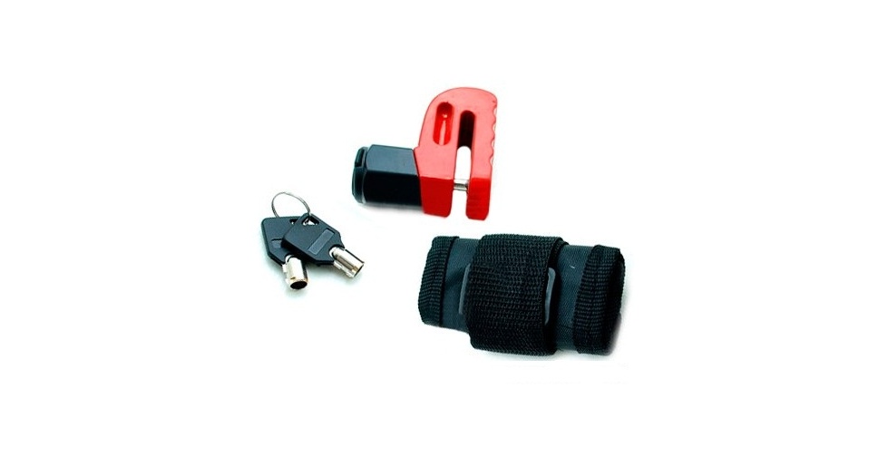 Замок диск. тормоза HC309 красный D-5.5мм с чехлом SCOOTER-M