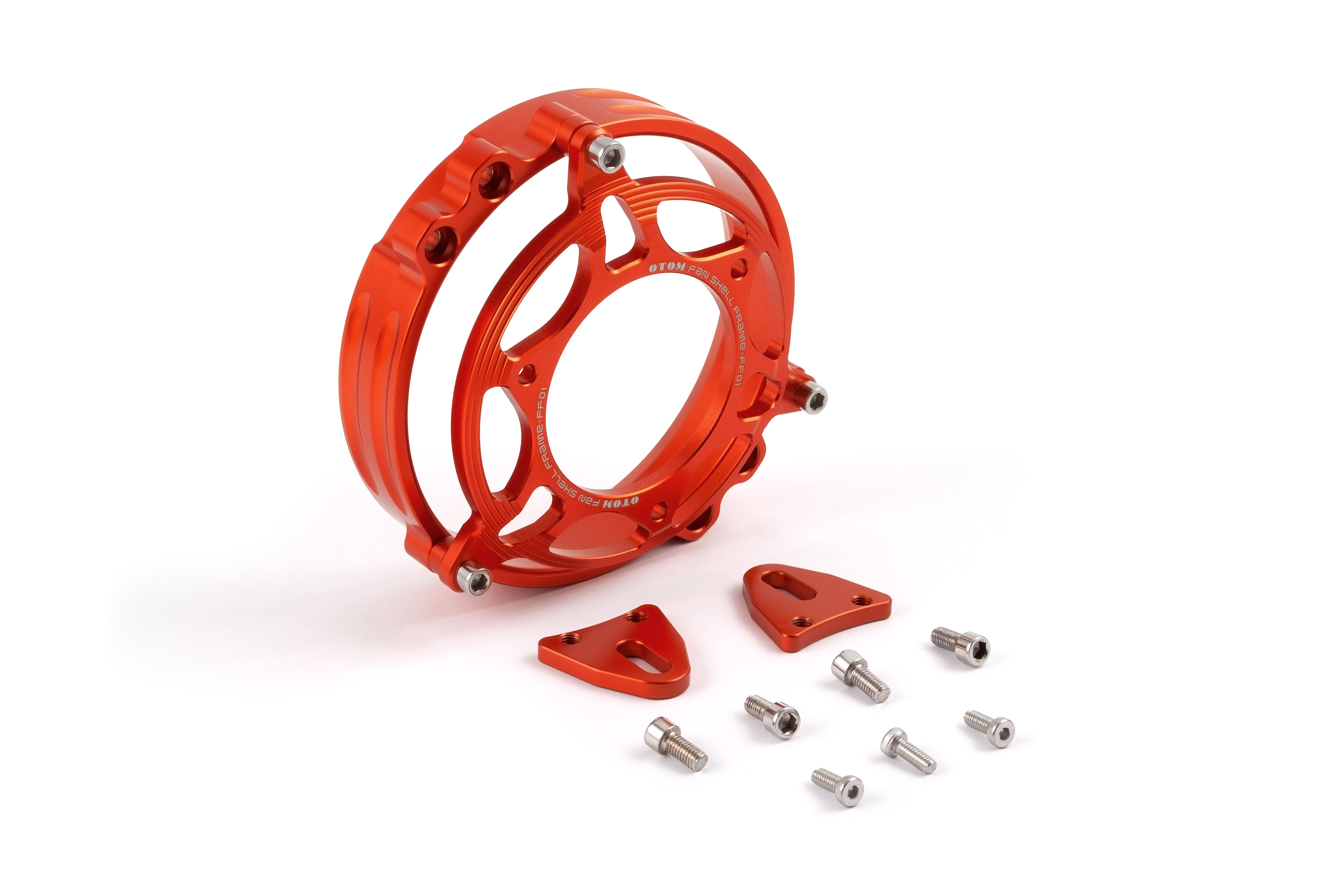 Защита вентилятора радиатора OTOM алюминиевая оранжевая