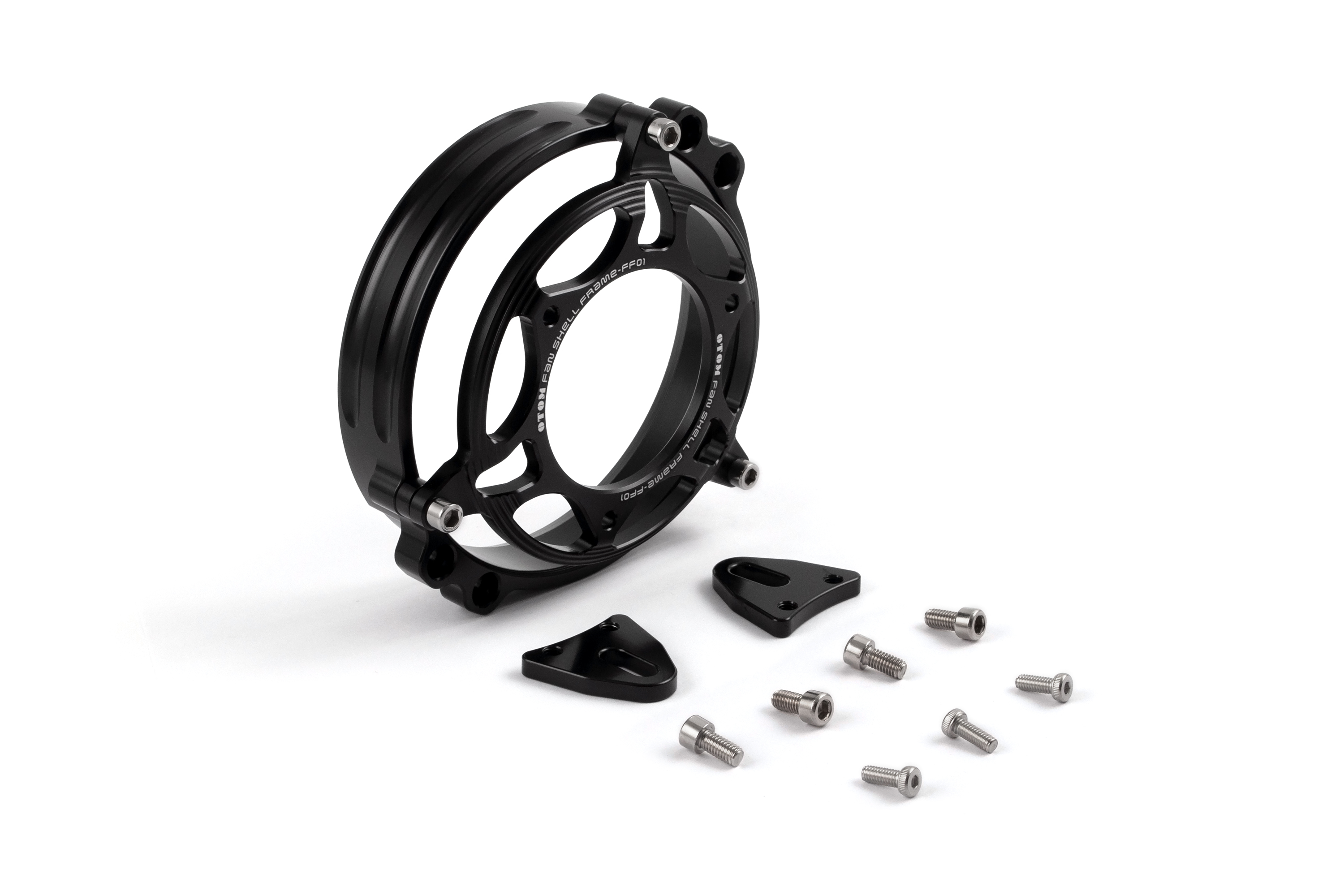 Защита вентилятора радиатора OTOM алюминиевая  черная