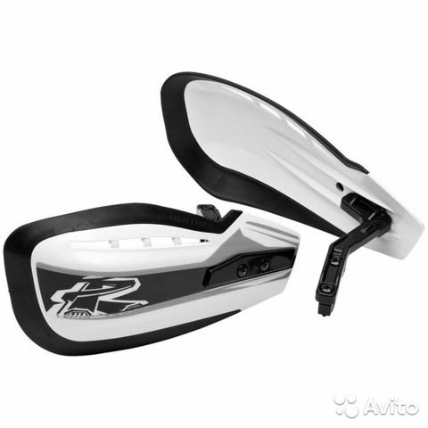 Защита рук двухкомпонентная + крепеж на руль RENTHAL HG-100 белая