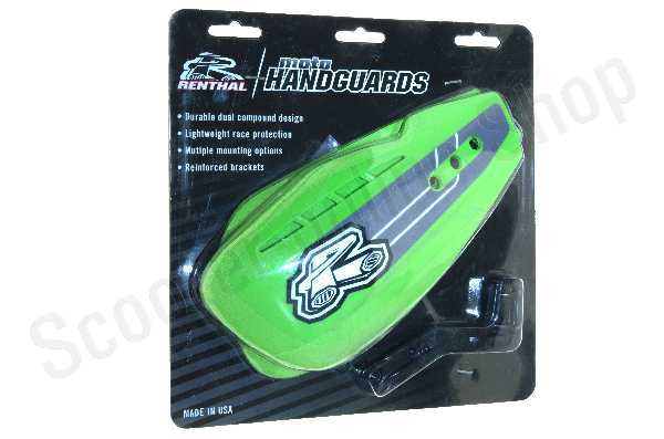 Защита рук двухкомпонентная + крепеж на руль RENTHAL HG-100 зеленая