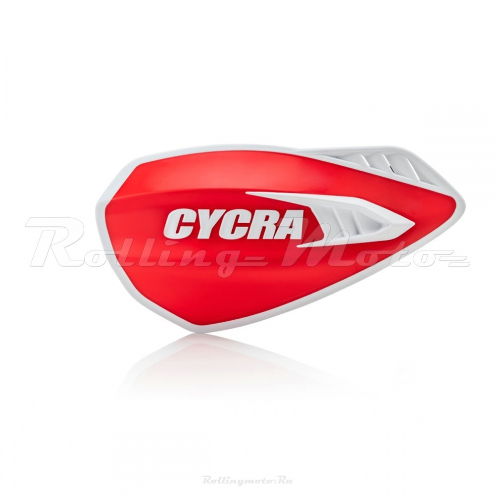 Защита рук мотокросс + крепеж на руль CYCRA CYCLONE красная/белая
