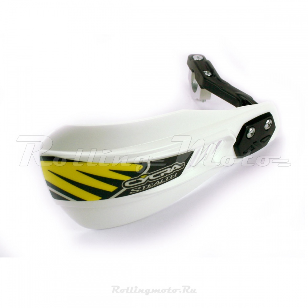 Защита рук мотокросс + крепеж на руль CYCRA STEALTH PRIMAL белая