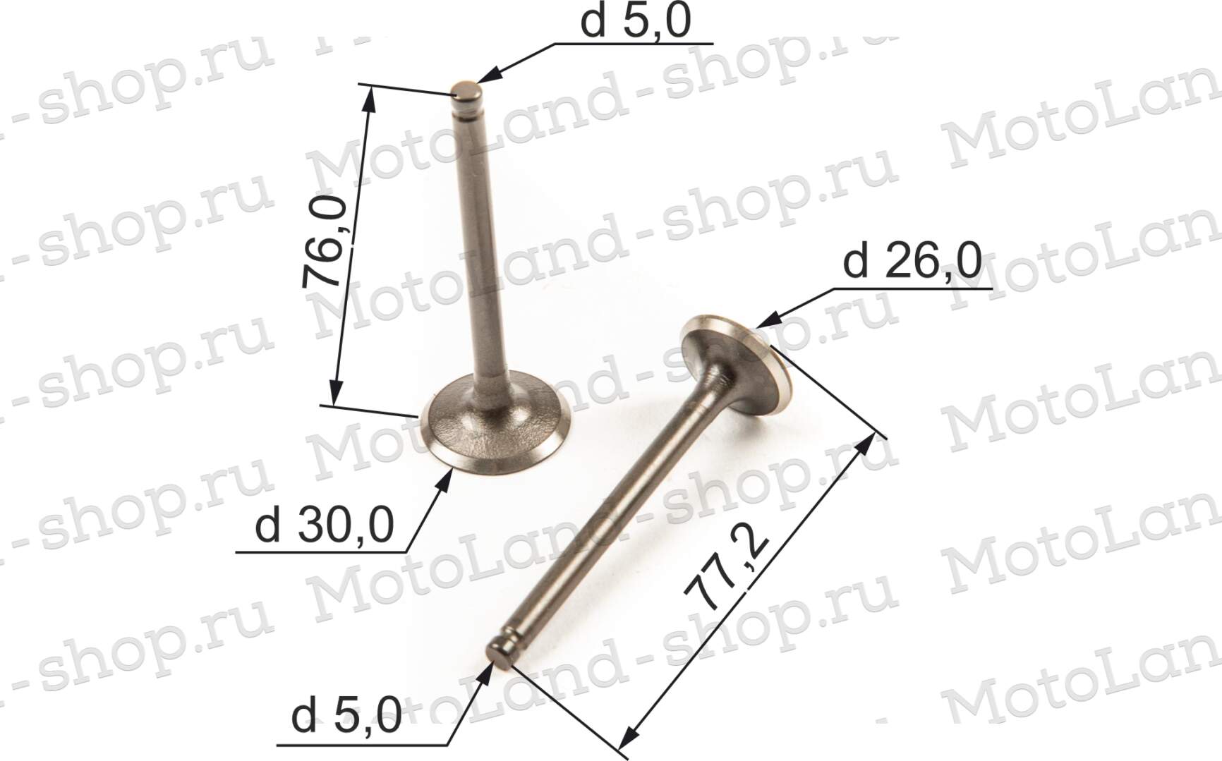 Клапаны (компл.=2шт) 190см3 162YMJ ZS190 (W190) X-TECH