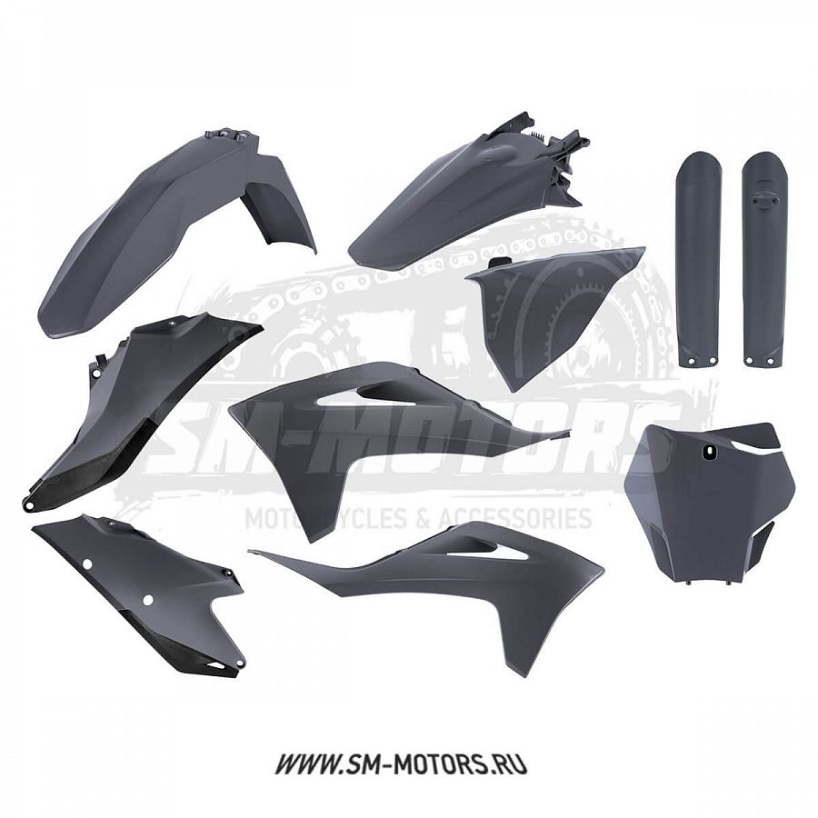 Комплект пластика POLISPORT GAS GAS MC/MCF/EX/EXF 22-23 серый (91067)