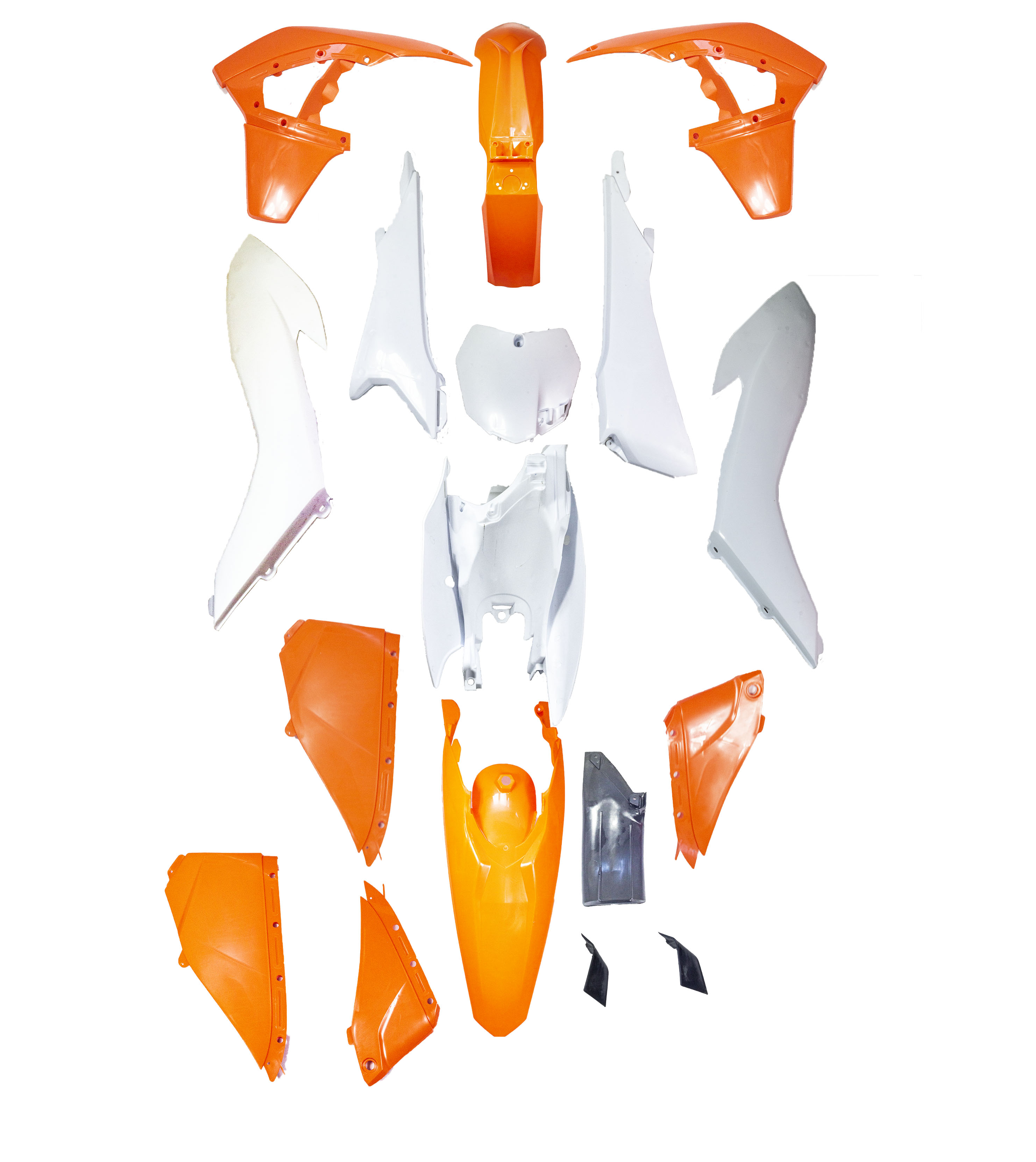 Комплект пластика KAYO K6 оранжевый/белый (тип ктм 2016-2019)