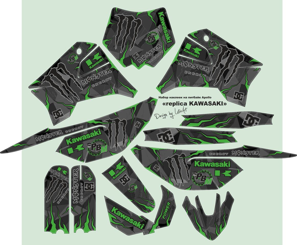 Наклейки Kawasaki
