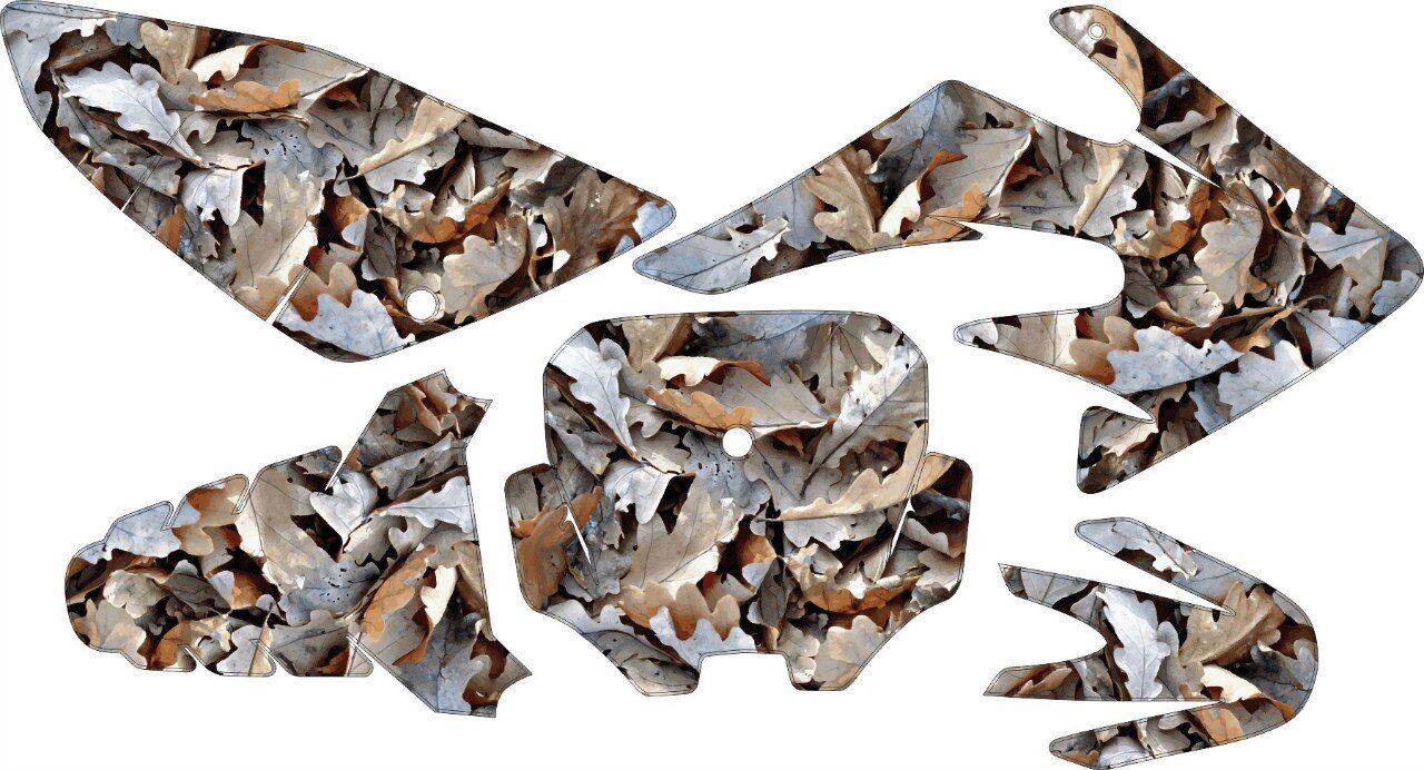 Наклейки на пластик (комплект) CRF70 Камуфляж-дуб