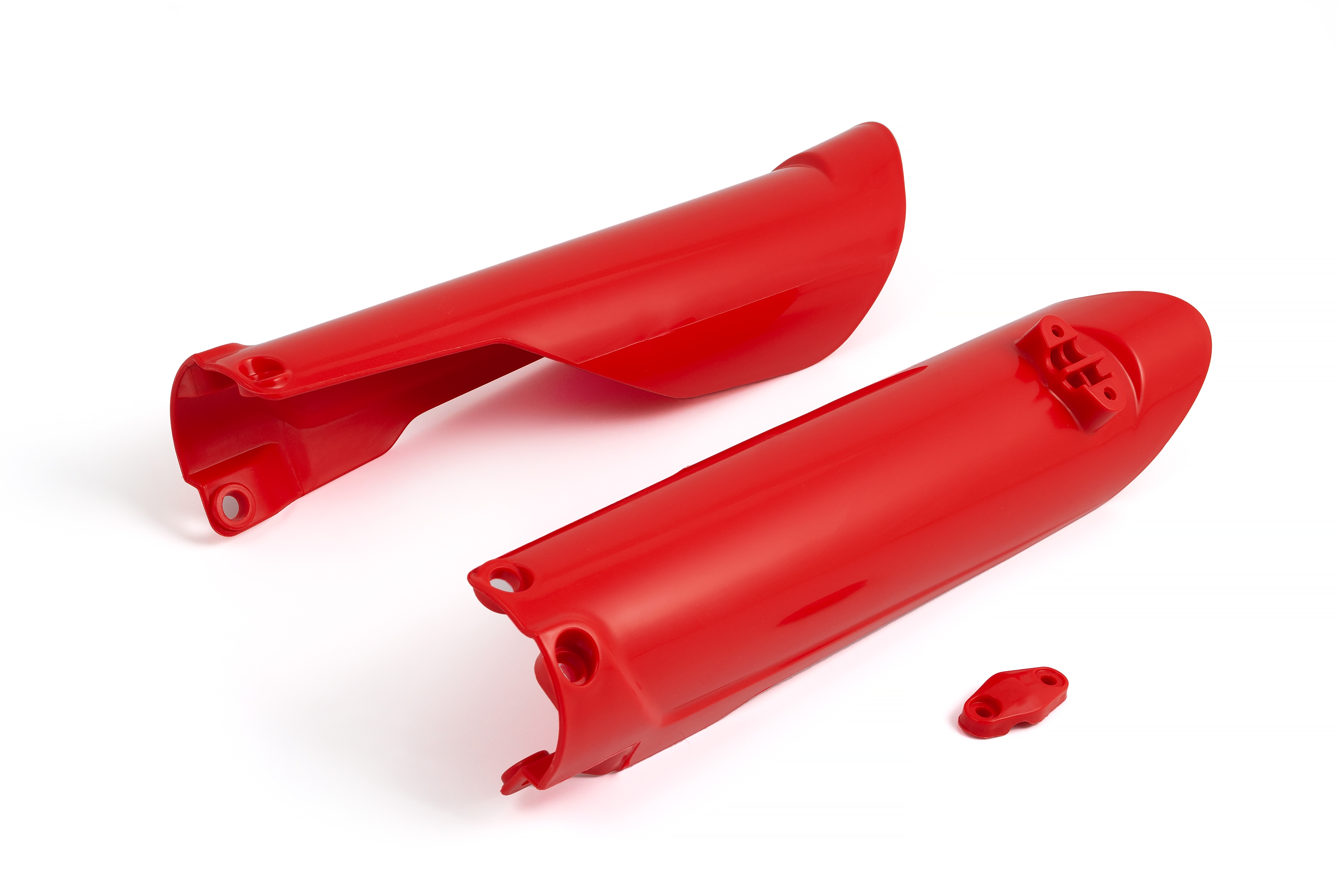 Защита перьев для эндуро мотоцикла под 48 вилку HTW/WP/MNT, красные (Рама К8)