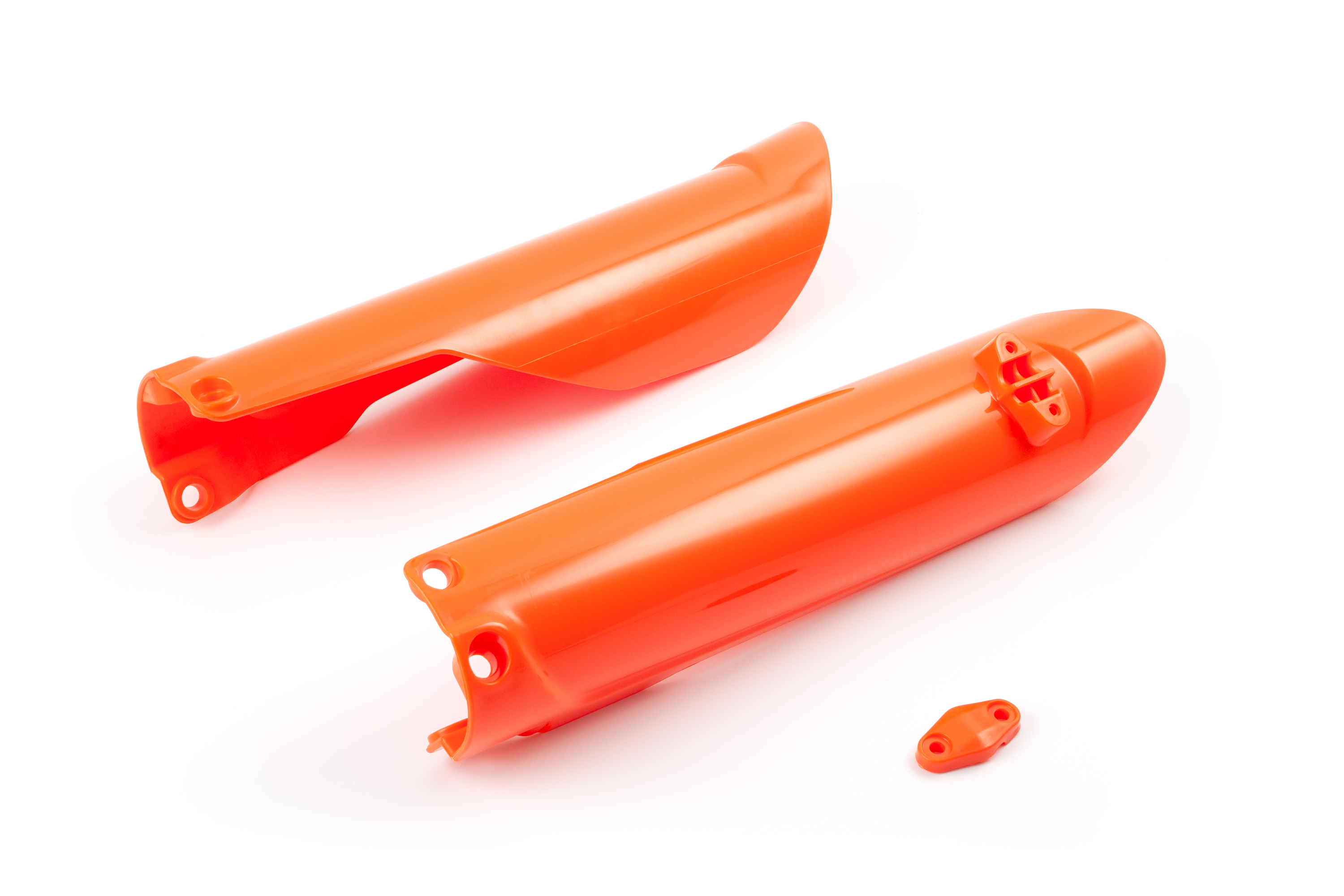 Защита перьев для эндуро мотоцикла под 48 вилку HTW/WP/MNT, оранжевые (Рама К8)