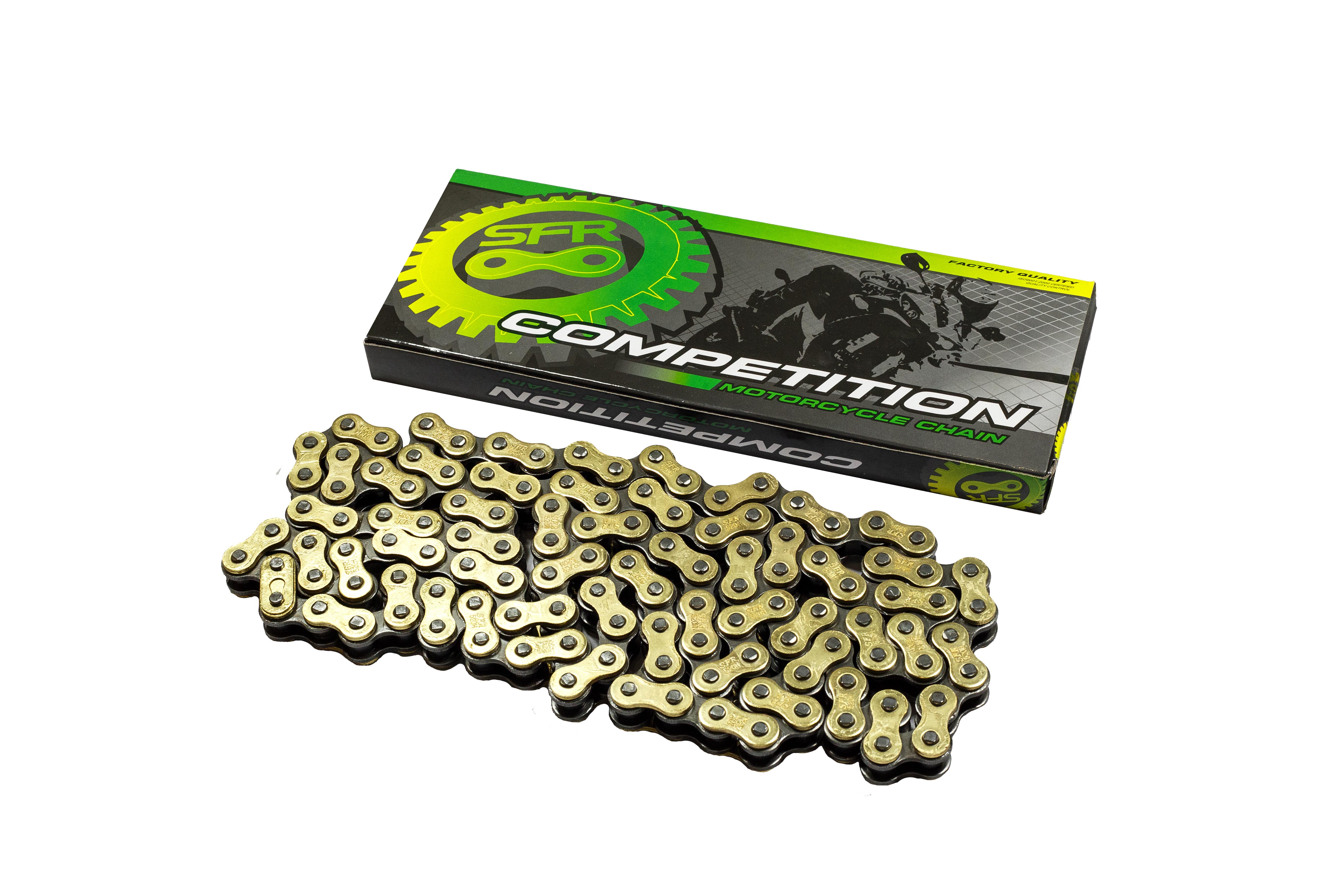 Цепь привода 520H 132L (усиленная) золотая SFR