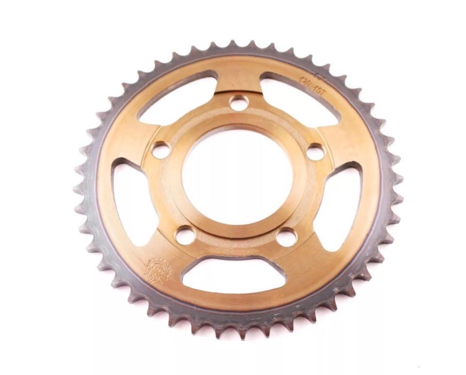 Звезда ведомая стальная 428-46T d-64mm, 5 болтов крепл., с проточкой  SM-PARTS