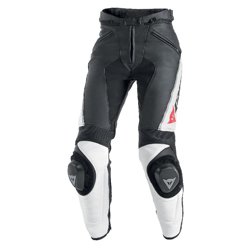Брюки кож. DELTA PRO C2 PELLE  LADY черные / белые 44
