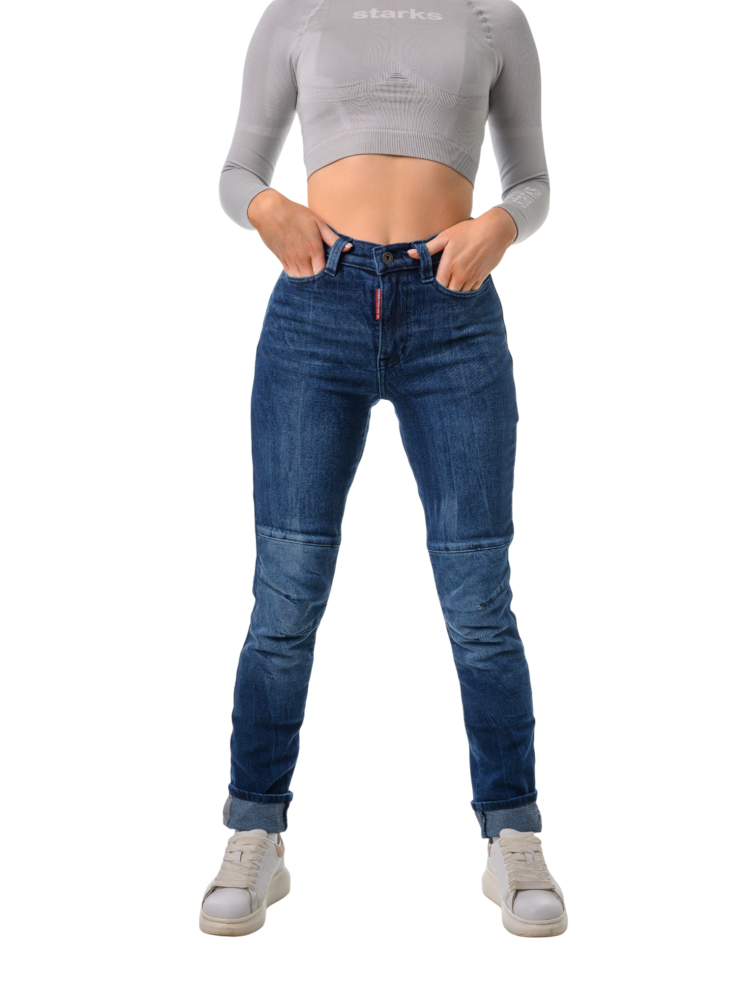 EF56 Мотоджинсы ZENA LITE жен.  Синий (30)