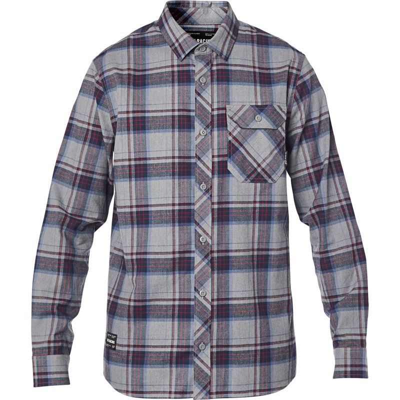 Рубашка Fox Gamut Stretch Flannel Взрослый, S, серый, 2020 (23890-185-S)