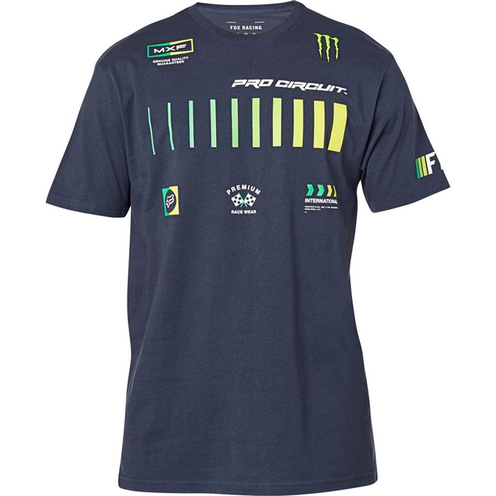 Футболка Fox Pro Circuit SS Premium Tee Взрослый, XXL, синий, 2020 (26445-329-2X)