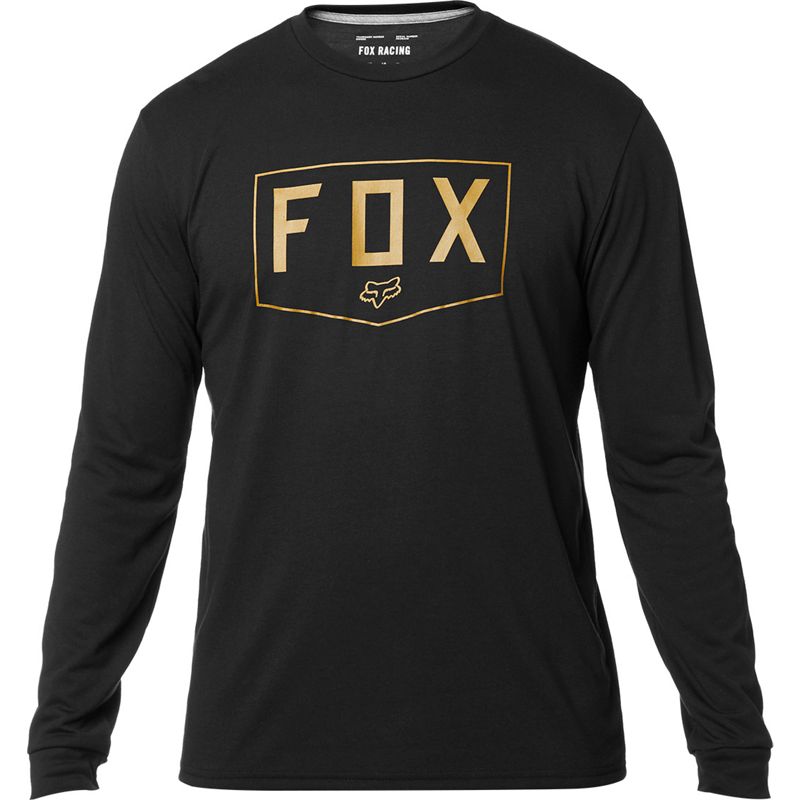 Футболка Fox Shield LS Tech Tee Взрослый, S, черный, 2020 (24120-019-S)