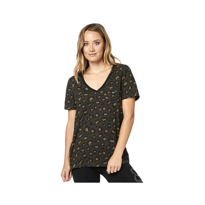 Футболка женская Fox Wild Child Vneck Dirt Женский, L, черный, 2020 (23565-117-L)